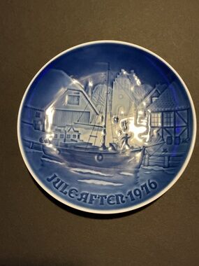 Blue Juleaften 1976 Collector Plate